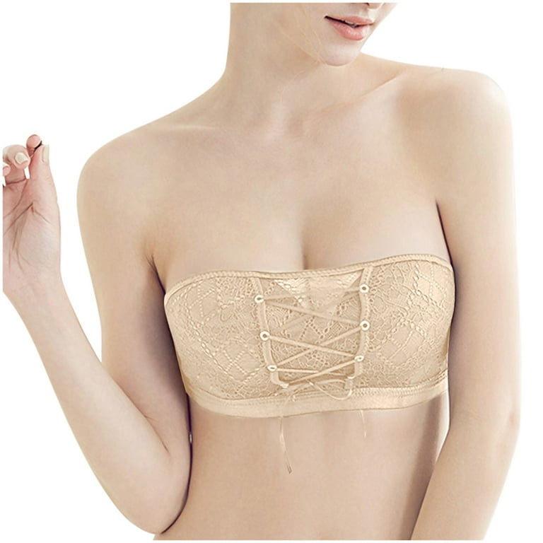 Lace Bralettes for Women Padded Seamless Longline Cami Push Up Bandeau Bra  Everyday Basic Sleeping Bra Soft Underwear, A01#beige, Medium : :  Clothing, Shoes & Accessories