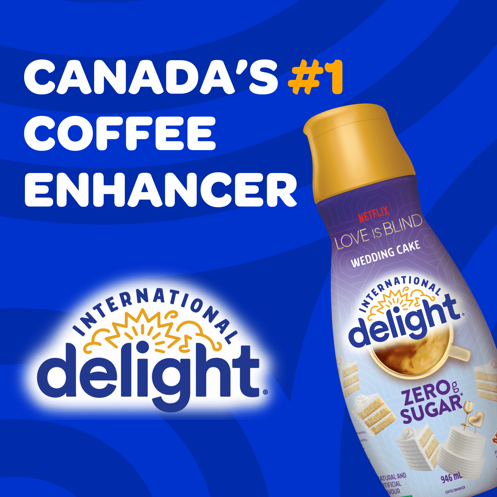 International Delight Zero Sugar Wedding Cake Coffee Creamer, Limited Edition, 946ml Coffee Whitener