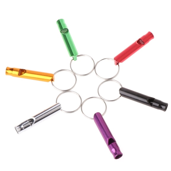 Necvior 6Pcs Safety Survival Whistle for Hiking Camping Training Outdoor Sports Training