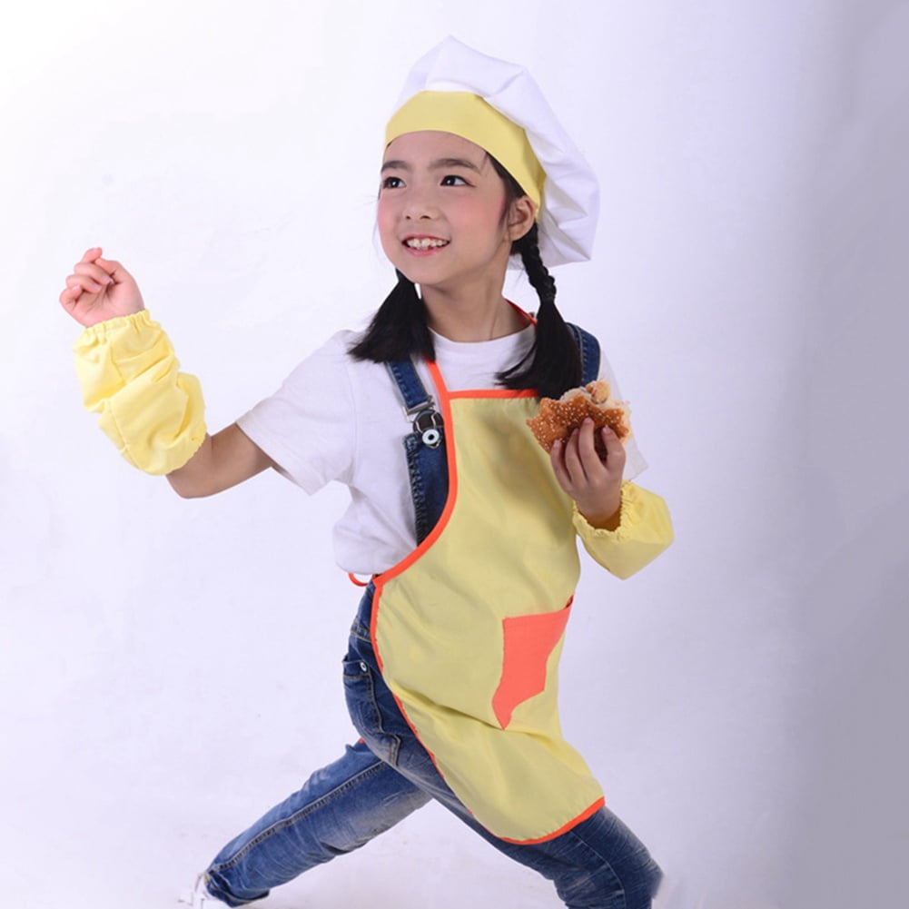 Apron and Hat Set Kids Childrens Chefs Cooking Baking UK Seller Kitchen supplies