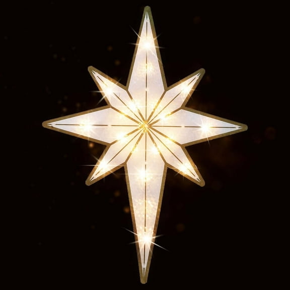 17" 20L Bethlehem Star Christmas Light for Christmas Decorations, Christmas Tree Wreath Decorations Accessories Hanging Ornaments, Christmas Decor Lights for Home
