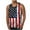 Red, variant on Luxalzxs Summer Tank Tops Men American Flag Graphic Shirts Casual Loose Fit Sleeveless Crew Neck Vest 2025