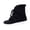 Black, variant on Women's Fleece Lined Ankle Boots Furry Trim Round Toe Shoes Lace Up Platform Warm Booties for Fall Winter