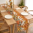 thumbnail image 3 of Thanksgiving Table Runner - 36 Inch Long, Kitchen Dining Table Runner Dresser Scarves, Fallen Maple Leaves Orange Green Pumpkin Farmhouse Decor for Coffee Tables Wedding Party Banquet, 3 of 8