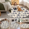 thumbnail image 5 of Farmhouse Country Round Area Rug 7Ft Washable Circle Rugs for Dorm Laundry Room, Vintage Trees Rustic French Garden Birds Non-Slip Carpet Floor Mats Indoor Outdoor Carpet Runner Aesthetic Home Decor, 5 of 8