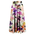 thumbnail image 7 of Nmnitkp Skirts for Women Casual Floral Prints Women's Pleated Skirt Chiffon Elastic Waist A-Line Midi Length Skirt Fashionable Trends Maxi Skirt, 7 of 7