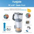 thumbnail image 5 of Funsicle 15ft Oasis Above Ground Metal Frame Swimming Pool, Includes FiltraBoost™ 1200S Pump with AutoSkimmer, Round, Age 6 & up, 5 of 11