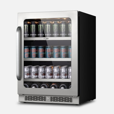 Whynter 24 inch Beverage Refrigerator 140 Cans 34-54 Â°F Drink Fridge Glass Door  Built in or Freestanding for Bedroom/Office