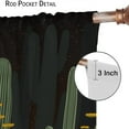 thumbnail image 6 of Cactus Window Curtains,Natural Tropical Plant Flowers Room Darkening Door Window Rod Pocket Curtain for Living Room Bedroom Kitchen Bathroom W84xL84in, 6 of 6