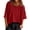 Wine red, variant on Oversized T-Shirts Womens Cropped Casual Short Sleeve Loose Fit Tee Tops