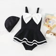 thumbnail image 2 of Gubotare Baby Girls' Swimwear Girls One-Piece Sporty Swimsuit Swimwear Quick Dry Stretchy Strap Kids Bathing Suit Summer Swimsuit 4T 5T (Black,4-5 Years), 2 of 4