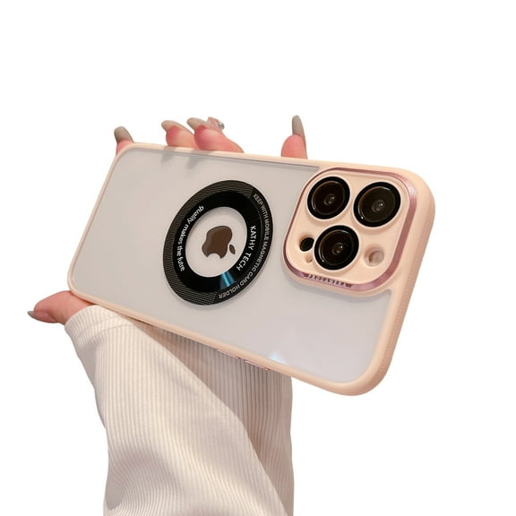 ELEHOLD for iPhone 14, Compatible with MagSafe Case,Slim Lightweight Anti-Scratch Shockproof Soft TPU Camera Lens Protector Acrylic Transparent Back Cover, pink