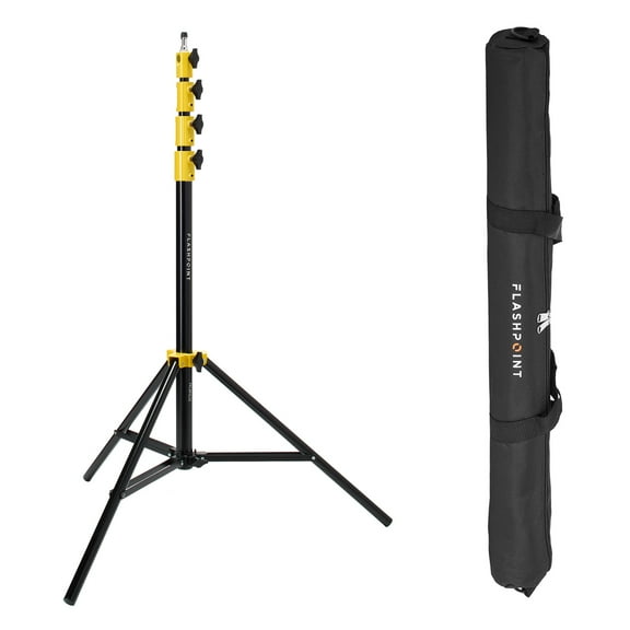 Flashpoint Pro Heavy-Duty Air-Cushioned Light Stand (Yellow, 9.5')