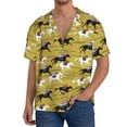 thumbnail image 3 of Haiem Horsemen In Horseraces Men's Casual Shirts Short Sleeve Button Down Shirts Fashion Textured Summer Beach Shirt-Medium, 3 of 7