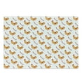 thumbnail image 1 of Hen Cutting Board, Continuous Pattern of Doodle Chicken and Leafy Branch, Decorative Tempered Glass Cutting and Serving Board, in 3 Sizes, by Ambesonne, 1 of 2