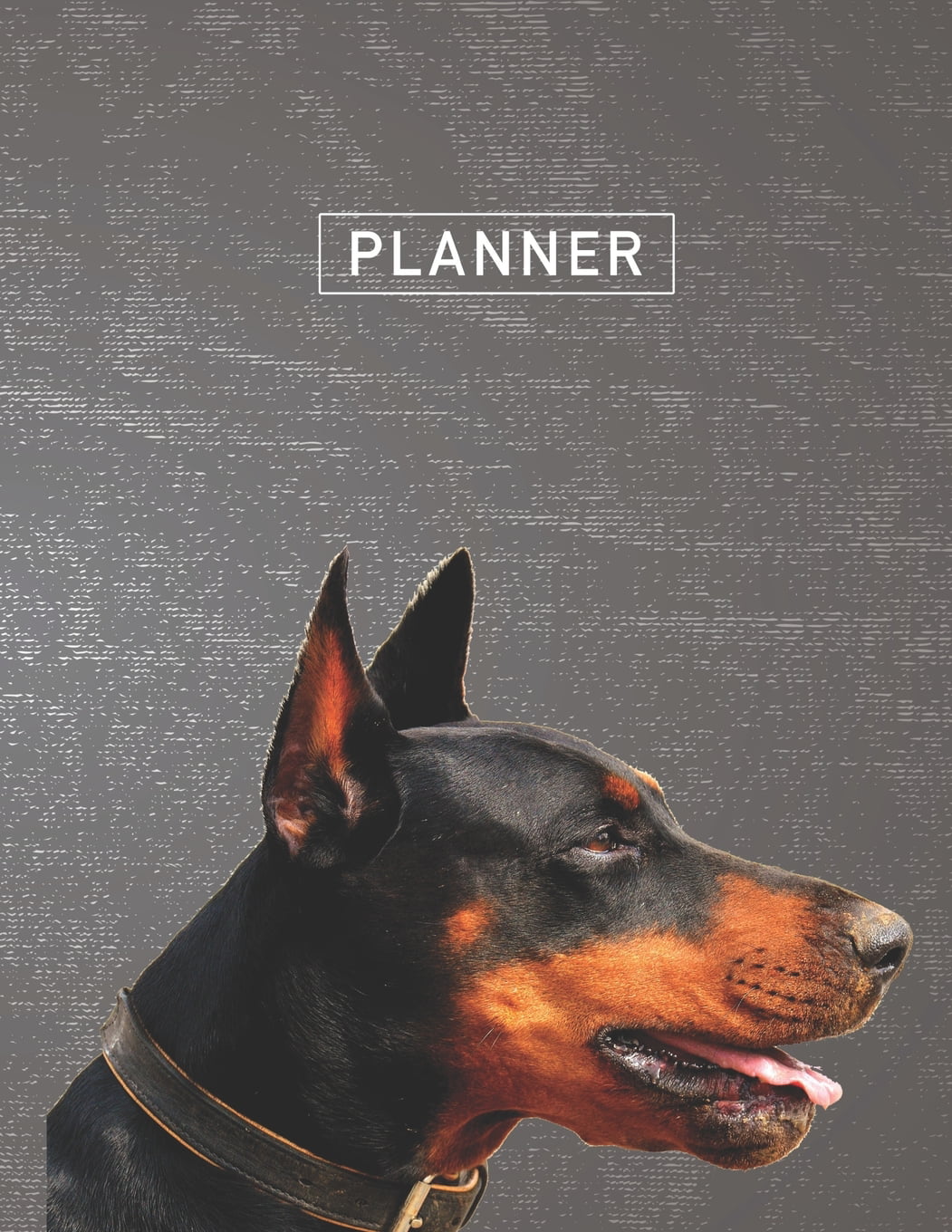 Planner Cute Doberman 2 Year Monthly Planner with Note 