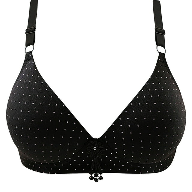3PCWomans Embroidered Glossy Comfortable Breathable Bra Underwear No Rims
