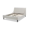 thumbnail image 5 of Sandy Wilson Home Aspen Tufted Headboard Platform Bed Queen Flax White & Beige, 5 of 16