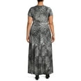 thumbnail image 6 of Ella Samani Plus Size Short Sleeve Maxi Wrap Dress, 6 of 6