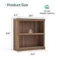 thumbnail image 6 of LINSY HOME 32in 2 Tier Bookshelf, Small Bookcase Shelf Storage Organizer, Modern Book Shelf for Bedroom, Living Room and Home Office, Dark Brown, 6 of 8