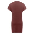 thumbnail image 6 of Women's Fashionable All Buckle V Neck Cold Shoulder Ruffled Sleeve Solid Color Dress plus Size Banquet Dresses after 5 Dresses for Women Evening Backless Dresses for Women Women Dress for Night Womens, 6 of 6