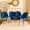 Blue, variant on Anchorhome Modern Velvet Dining Chairs Set of 4, Upholstered Accent Side Chairs with Curved Backrest and Wooden Legs, Contemporary Kitchen & Dining Room Furniture, Gray