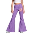 thumbnail image 6 of XUANTAOO Girl Uniform Flare Leg Pants Casual Back to School Outfits for Girls Girls Uniform Pants Size 5-6 Years, 6 of 6