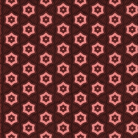 Ahgly Company Indoor Square Patterned Cherry Red Area Rugs, 8' Square