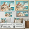 thumbnail image 4 of Designart "Santorini Greek Island Impression I" Cityscapes Framed Wall Art Decor - Industrial Orange Santorini Hallway Framed Wall Art Decor, 4 of 6