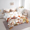 thumbnail image 3 of jejeloiu Brown Mushroom 7-Piece Bedding Comforter Set,Natural Plant King Bedding Sets,Rustic Flower Floral Bed Sheets For Child,Super Cozy Room Decor Reversible, 3 of 8