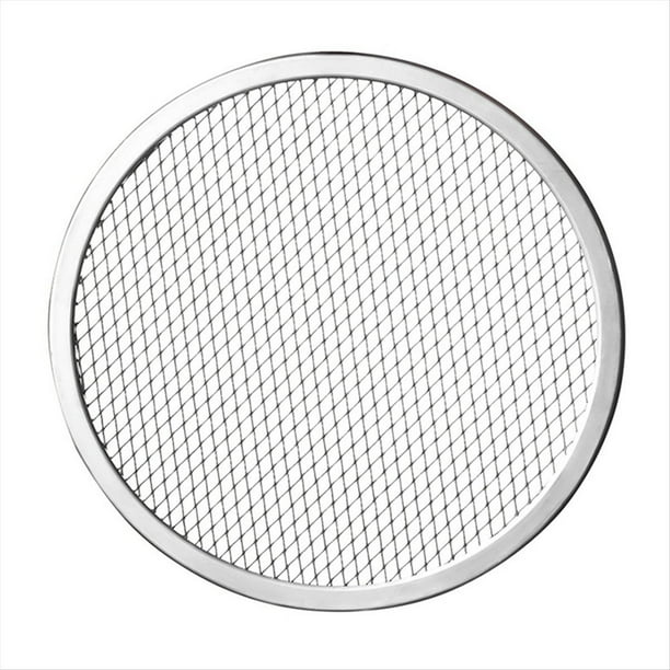 Rejilla para Hornear Pizza con Borde de Aluminio Sin Costuras de 12 Pulgadas: Flujo de Aire Mejorado y Crujiente