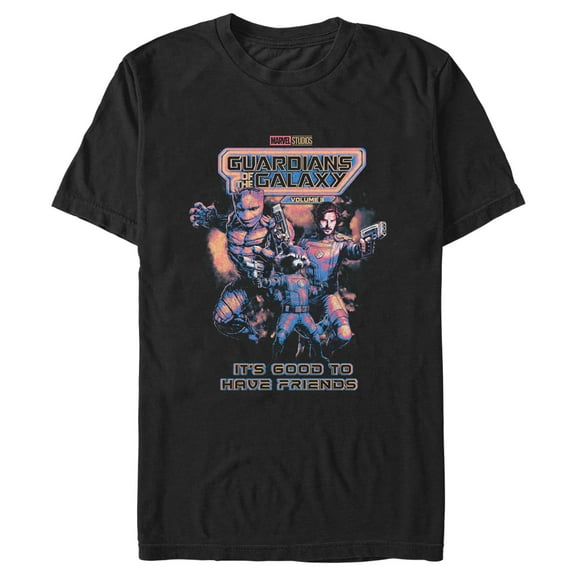 Men's Guardians of the Galaxy Vol. 3 It's Good to Have Friends Graphic Tee Black Medium