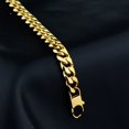 thumbnail image 4 of 14K Yellow Gold Plated Bracelet - 10mm Cuban Link Chain, Gold Bracelet for Men & Women, 4 of 7