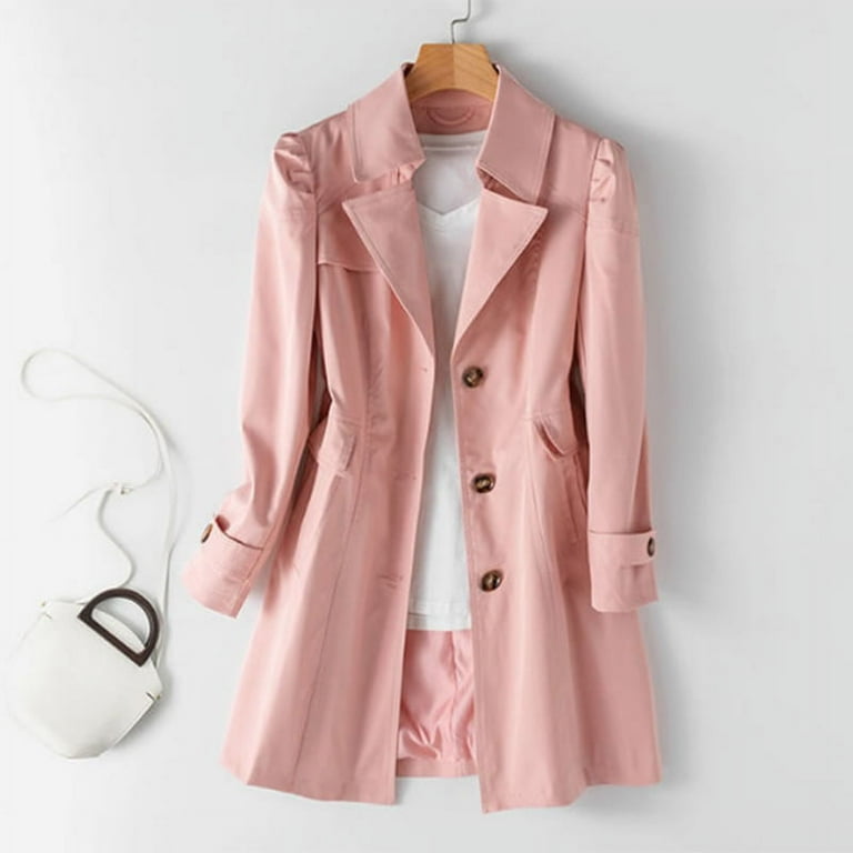 DanceeMangoo Spring Autumn Trench Coat Woman Korean Single
