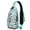 Greenish-blue-11, variant on Boho dog aesthetic Dogs and hearts pattern Dogs and flowers print Print Sling Backpack Anti-theft Travel Bag, Multiple Compartments, Lightweight and Durable, Fashionable appearance, Ideal for city wal