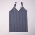 thumbnail image 4 of LNWUY Women's V-Neck Slimming Ribbed Sleeveless Sports Vest, Summer Casual Breathable Comfort Fashionable Strappy Vest Blue S, 4 of 9