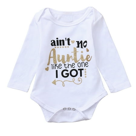 

Baby Girls Boys Long Sleeve Letter Print Clothes Jumpsuit Romper Outfit