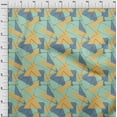 thumbnail image 3 of oneOone Cotton Poplin Fabric Rectangle & Triangle Geometric Print Sewing Fabric BTY 42 Inch Wide, 3 of 4