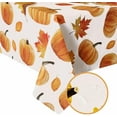 thumbnail image 2 of Autumns Thanksgiving Tablecloth,Fall Fabric Table Cloth, Bountiful Pumpkin Maple Leaf Easy Care Wipeable and Reusable Table Cover (60 X 102 INCH, Rectangle), 2 of 6