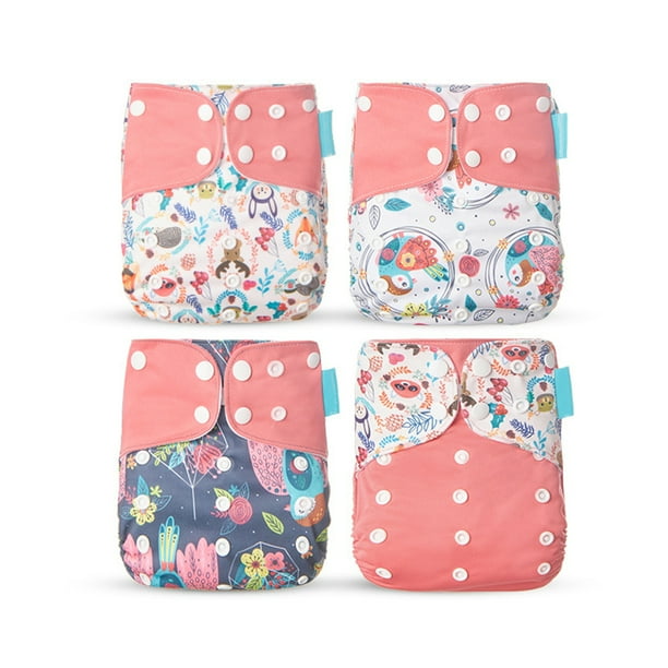 Paquete de 4 pañales de entrenamiento para bebés Pañales lavables impermeables Impresión ajustable A prueba de fugas Recién nacido Aprendizaje Envoltura de enfermería Tipo 6 Advancent BA000363-06