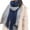 Blue, variant on Womens Scarf Lined Knit Wraps Soft Knitted Scarf Cold Weather Long Scarvesthick Warm Long Shawl Women's Fashion Scarves Black One Size
