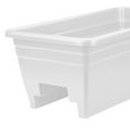 thumbnail image 3 of HC Companies Heavy Duty 24 In Plastic Deck Rail Box Planter, White (3 Pack), 3 of 4
