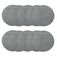 thumbnail image 1 of Furnish My Place Modern Plush Solid Grey Color Rug - Pets and Kids Friendly Rug, Indoor/Outdoor Mat, Area Rugs Great for Kids, Pets, Living Room, Made in USA, 18" Round - Set of 10, 1 of 12