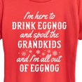 thumbnail image 2 of Instant Message - Drink Eggnog And Spoil The Grandkids - Women's Short Sleeve Graphic T-Shirt, 2 of 6