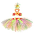 thumbnail image 2 of Girls Tropical Luau Party Dress & Tutu Set, 2 Sizes (Girls, Baby) for Beach Bonfire Dance Performance and Theme Celebration, 2 of 5