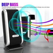 Computer Speaker USB Powered Multimedia Small Desktop Speaker with Stereo Sound for Laptops and PC or TV,3.5mm Black