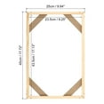 thumbnail image 2 of Unique Bargains Canvas Stretcher Bars Kit, 18x10 Inch Rectangle Solid Wood Frame for Paint, Prints, Oil Paintings, Wood Color, 2 of 5