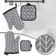thumbnail image 2 of Agarradores para horno y ollas, guantes para microondas y horno, y salvamanteles para cocinar, etc., 2 of 6