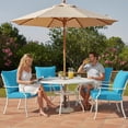 thumbnail image 5 of Ottowood Outdoor Deep Seat Cushions Set of 4, 19x19x3 Water-Repellent Patio Cushions, Teal, 5 of 7