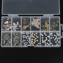 WHAMVOX  5 Pcs Nail Art Case Manicure Decor Organizer Compartment Storage Boxes with Lids
